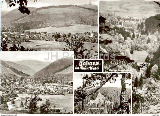 Tabarz mit Thur Wald - Inselsberg - Aschenbergstein - Germany DDR - unused - JH Postcards