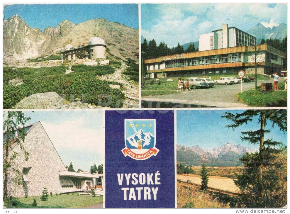Skalnate pleso - observatory - Vysoke Tatry - High Tatras - mountains - Czechoslovakia - Slovakia - used 1976 - JH Postcards