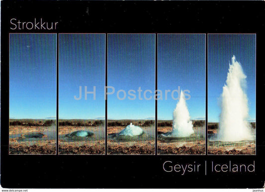 Strokkur - Geysir - geyser - Iceland - used - JH Postcards