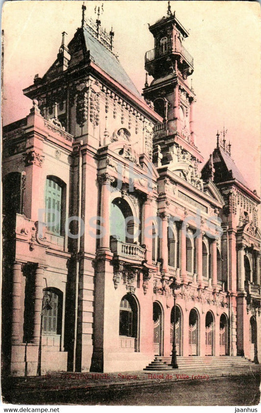 Cochinchine - Saigon - Hotel de Ville - cote - 19 - old postcard - Vietnam - unused - JH Postcards