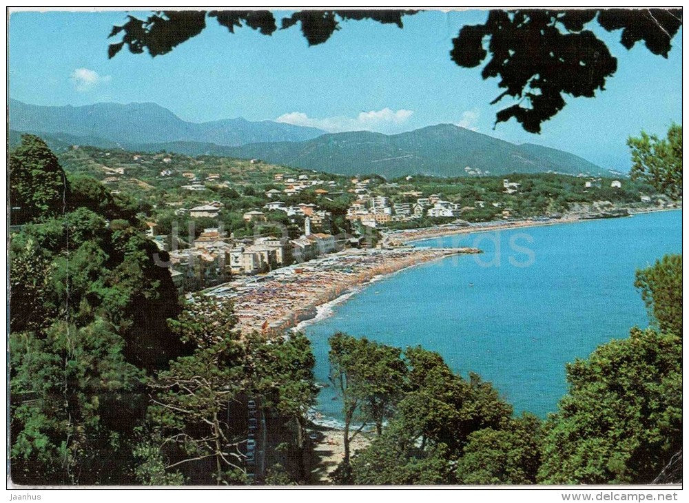 scorcio panoramico - beach - Celle Ligure - Savona - Liguria - Italia - Italy - sent from Italy to Austria 1987 - JH Postcards