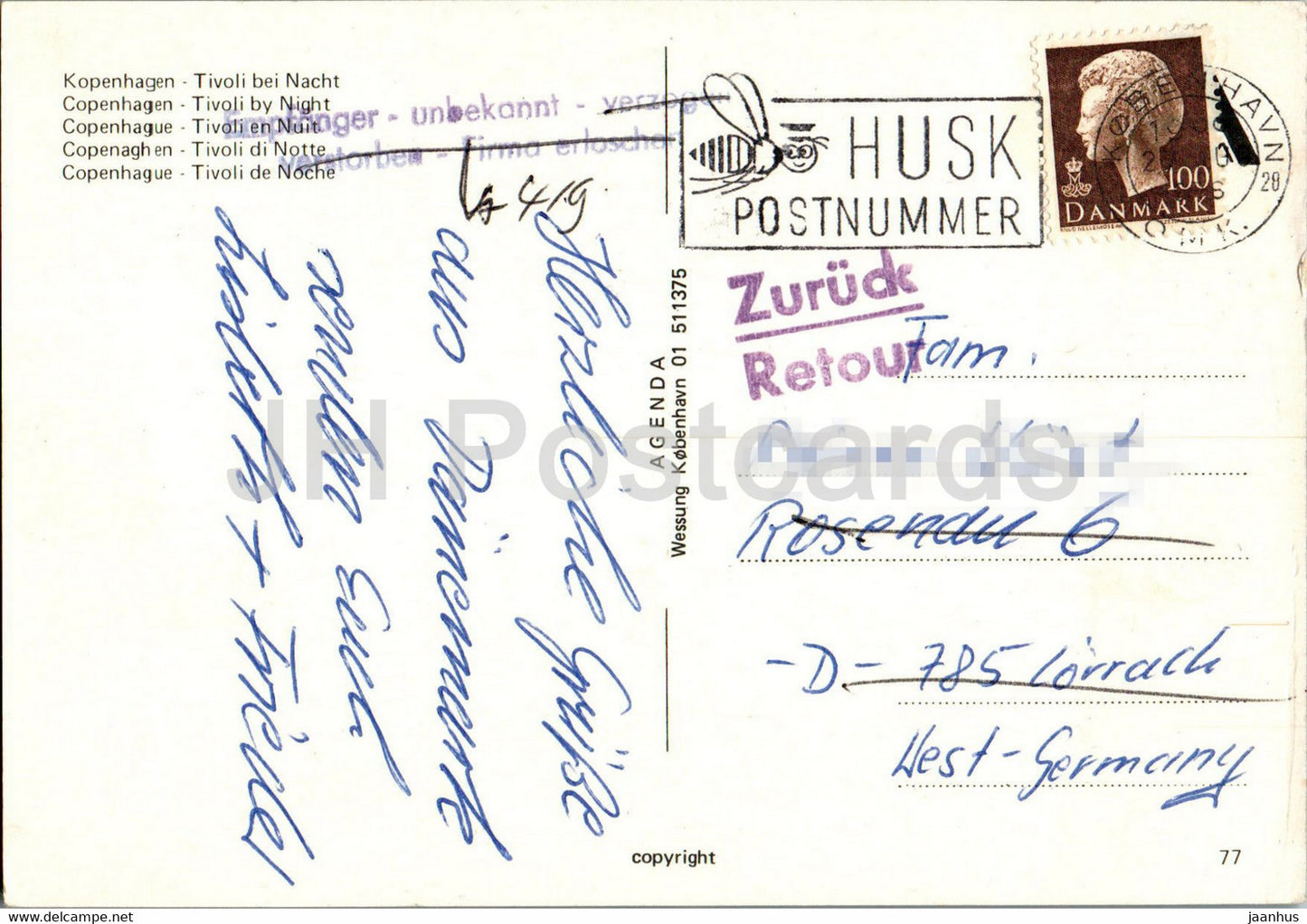 Copenhague - Kopenhagen - Tivoli by Night - 77 - Danemark - occasion