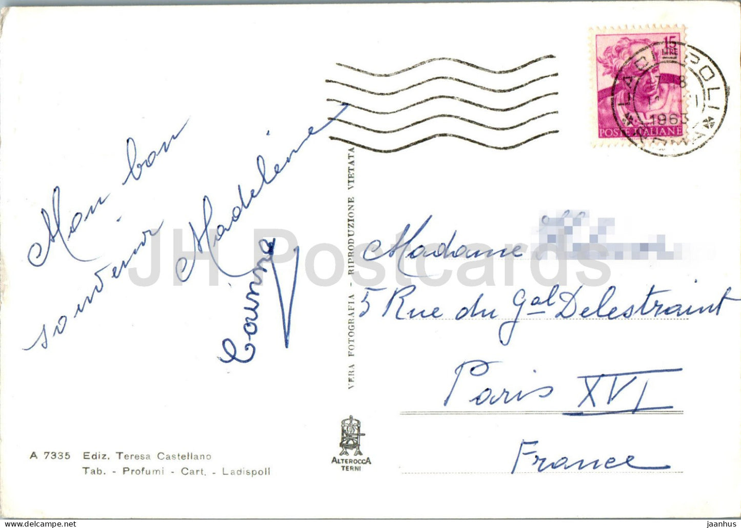 Ladispoli - Gran Bar Nazionale - Grand National Bar - 7335 - 1963 - Italie - d'occasion 