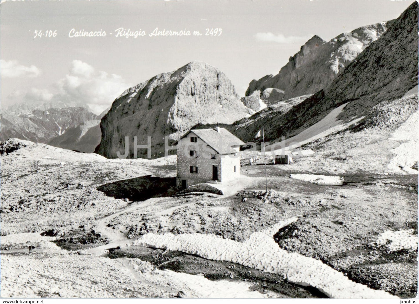 Catinaccio - Rifugio Antermoia 2495 m - old postcard - Italy - unused - JH Postcards