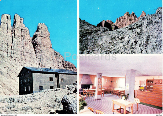 Rifugio Re Alberto - Gruppo del Catinaccio - Torri del Vajolet - 1973 - Italy - used - JH Postcards
