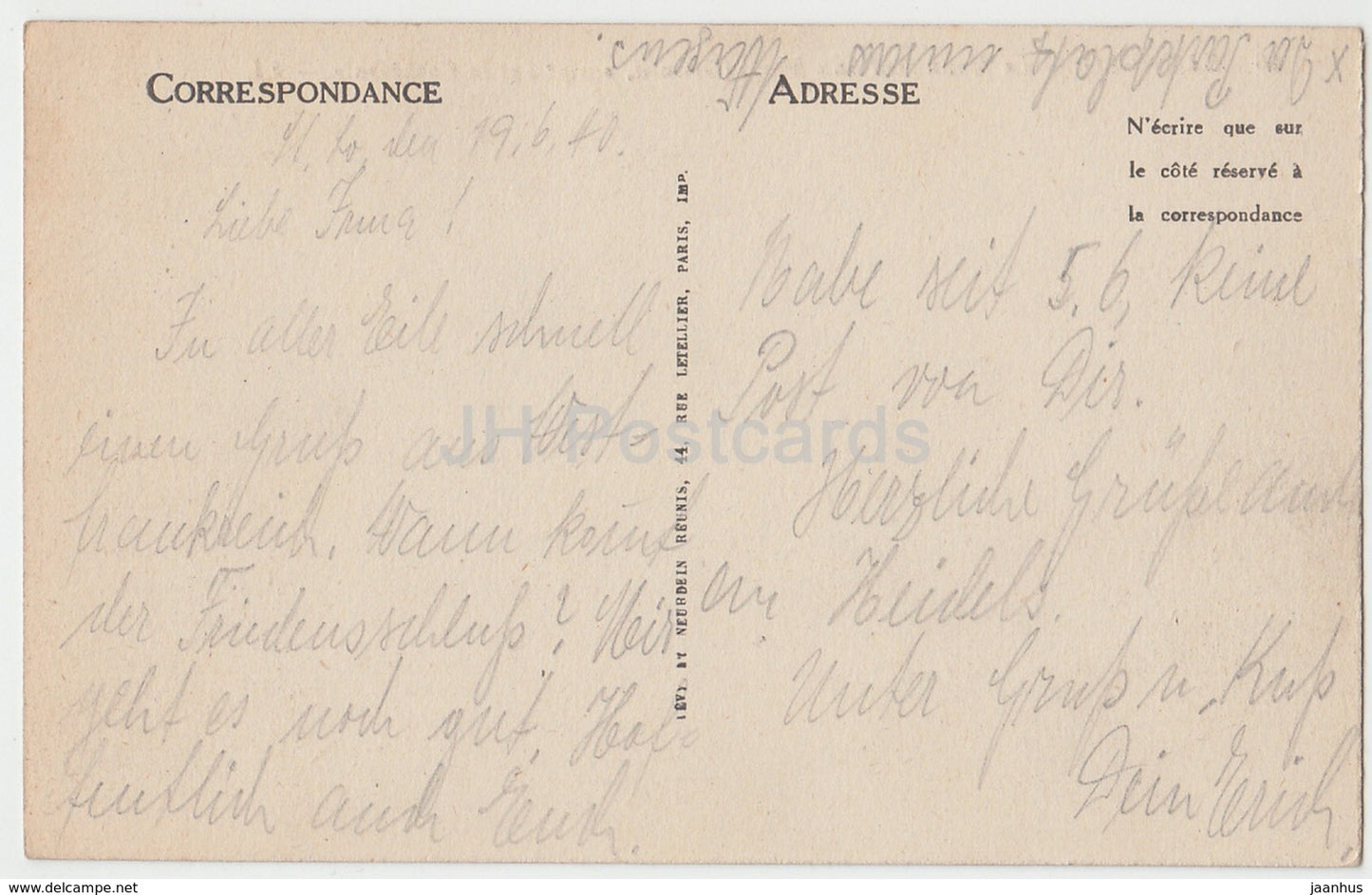 Saint-Lo - Le Monument aux Morts et la Cathedrale - 26 - 1940 - old postcard - France - used