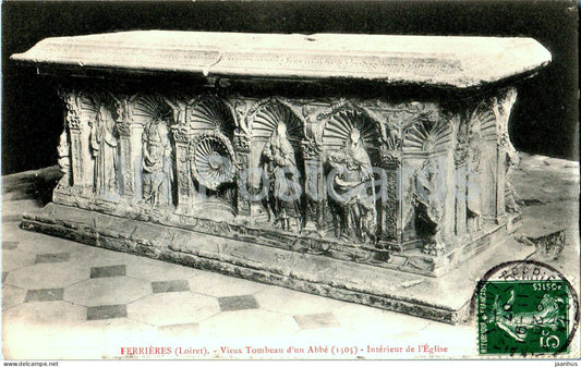 Ferrieres - Vieux Tombeau d'un Abbe - Interieur de l'Eglise - church - old postcard - 1907 - France - used - JH Postcards