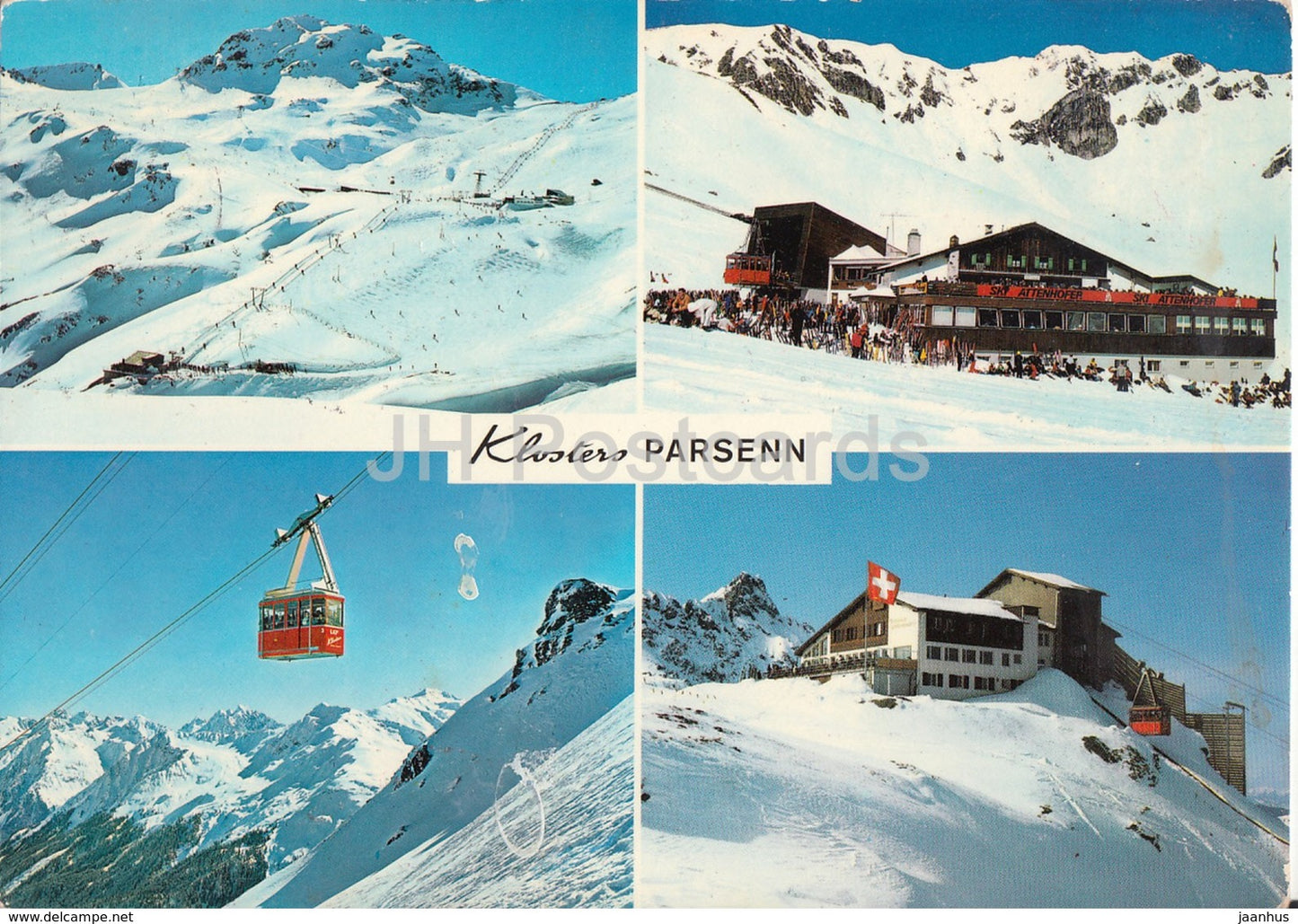 Klosters Parsenn - Skilift - Silvretta - Berghaus Gotschnagrat - ski resort - cable car - 1974 - Switzerland - used - JH Postcards