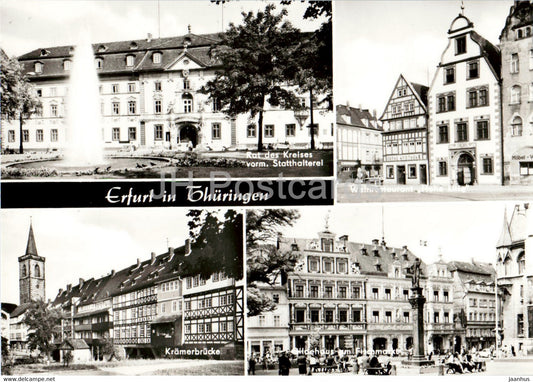 Erfurt im Thuringen - Rat des Kreises - Kramerbrucke - Germany DDR - unused - JH Postcards