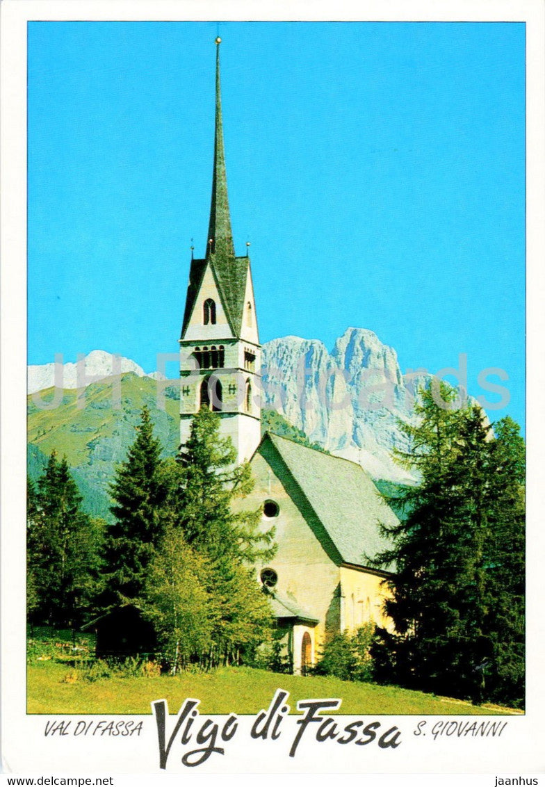 Val di Fassa - Vigo - S Giovanni - church - Italy - unused - JH Postcards