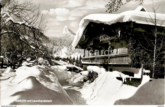 Kreuth mit Leonhardstein - old postcard - Germany - used - JH Postcards