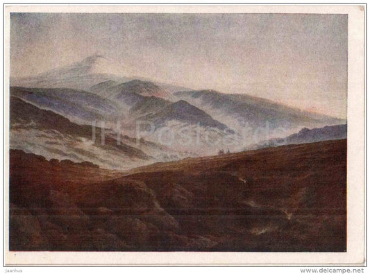 painting by Caspar David Friedrich - Giant Mountains - german art  - unused - JH Postcards