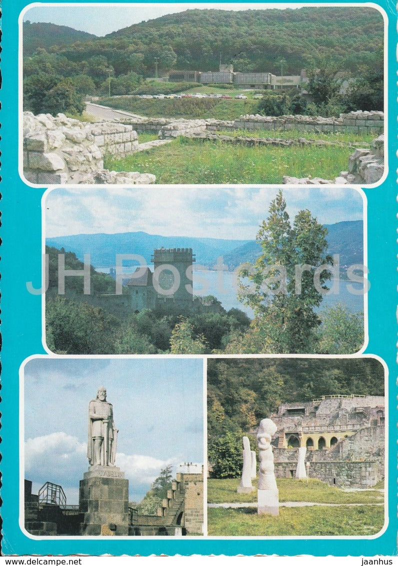 Visegrad - ruins - monument - multiview - Hungary - used - JH Postcards