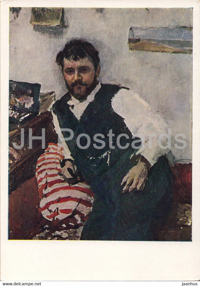 painting by V. Serov - Portrait of K. Korovin - Russian art - 1962 - Russia USSR - unused - JH Postcards