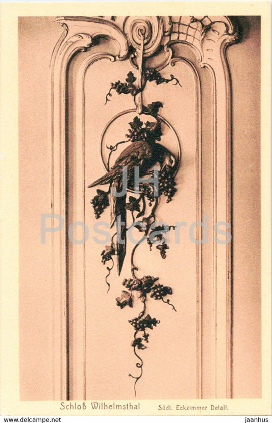 Schloss Wilhelmstal - Sudl Eckzimmer Detail - castle - old postcard - Germany - unused - JH Postcards