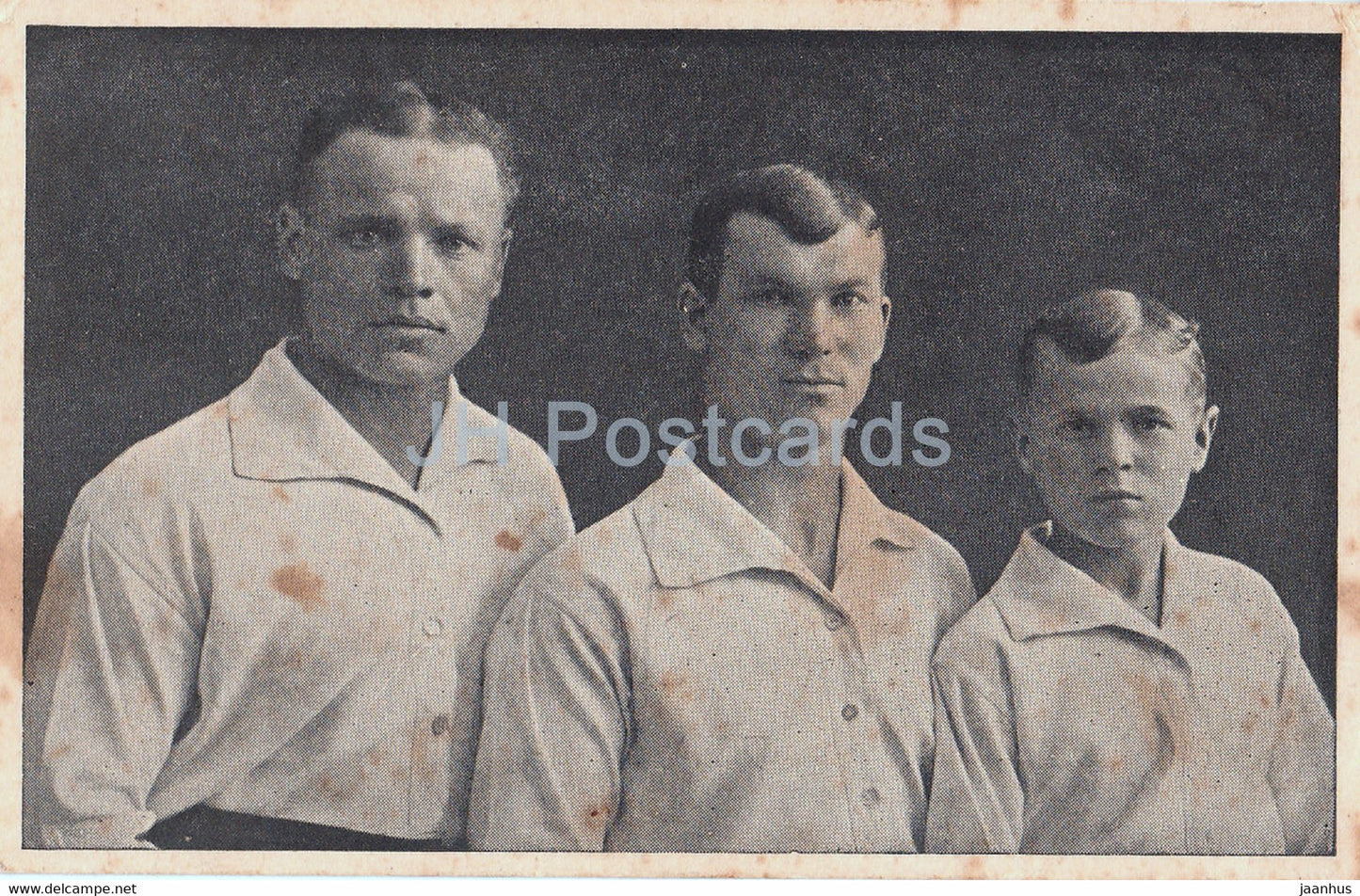 Trio Latini - acrobats - circus - old postcard - Finland - unused - JH Postcards