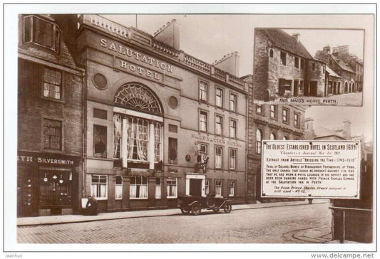 Salutation Hotel - Car - Perth - Scotland - UK - The Star Series - old postcard - unused - JH Postcards
