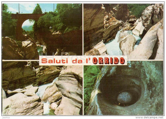 Saluti da l`Orrido - Ponte Brolla - Locarno - Switzerland - unused - JH Postcards
