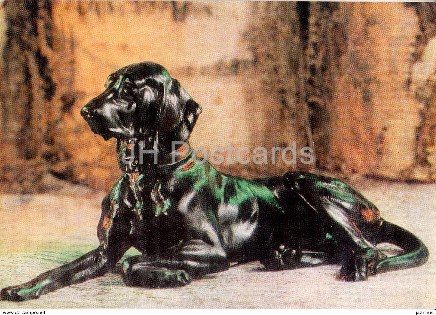 A Dog - cast iron - Products of the Kasli Masters - 1976 - Russia USSR - unused - JH Postcards