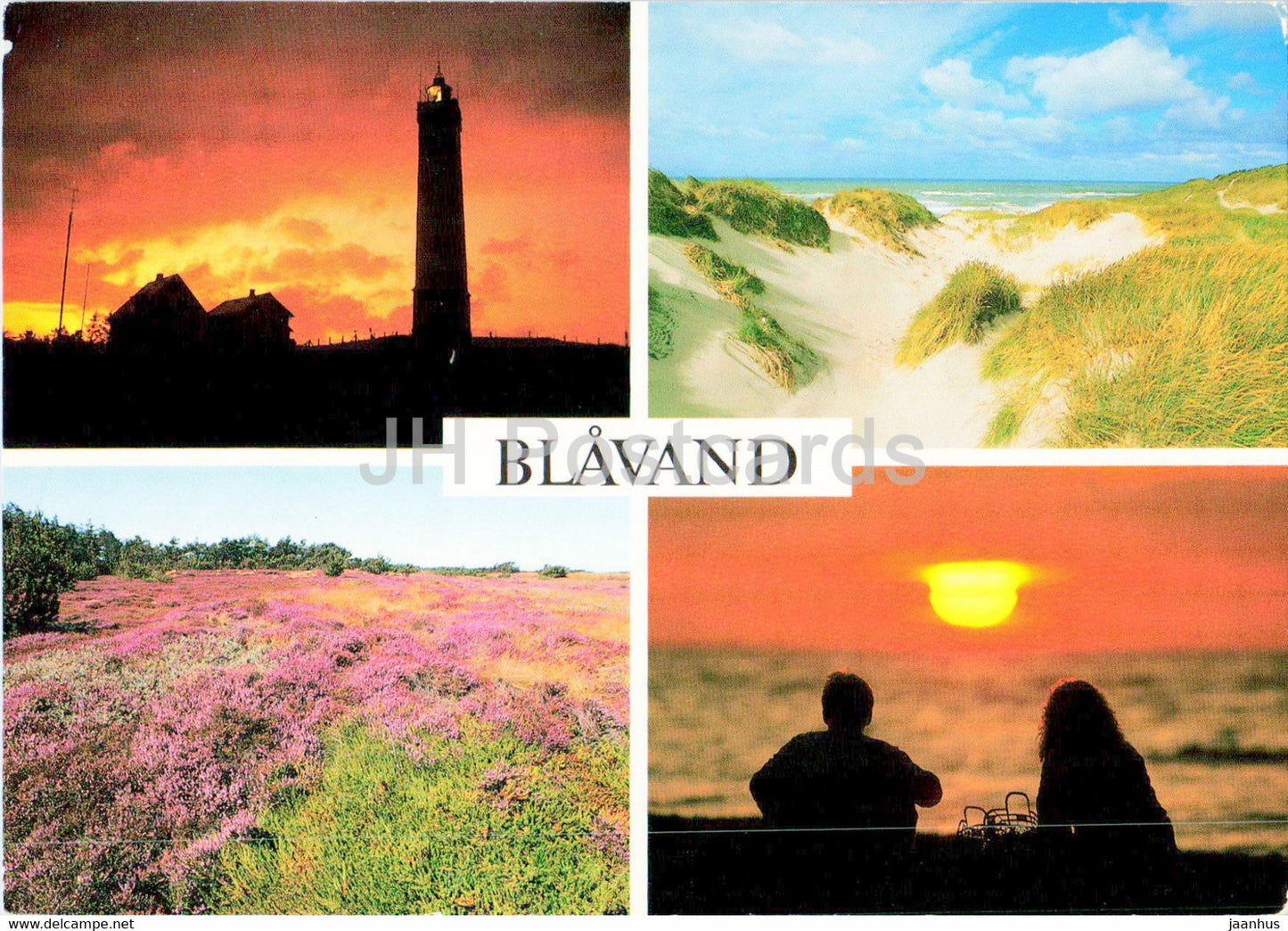 Blavand - multiview - Denmark - used - JH Postcards