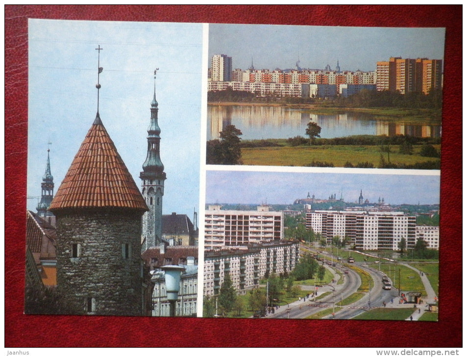 Old Town - districts - Tallinn - 1984 - Estonia USSR - unused - JH Postcards
