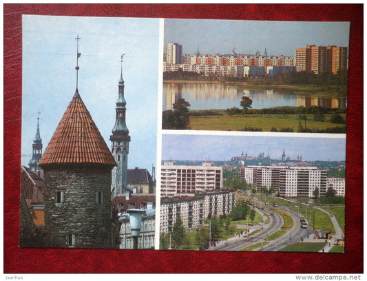 Old Town - districts - Tallinn - 1984 - Estonia USSR - unused - JH Postcards