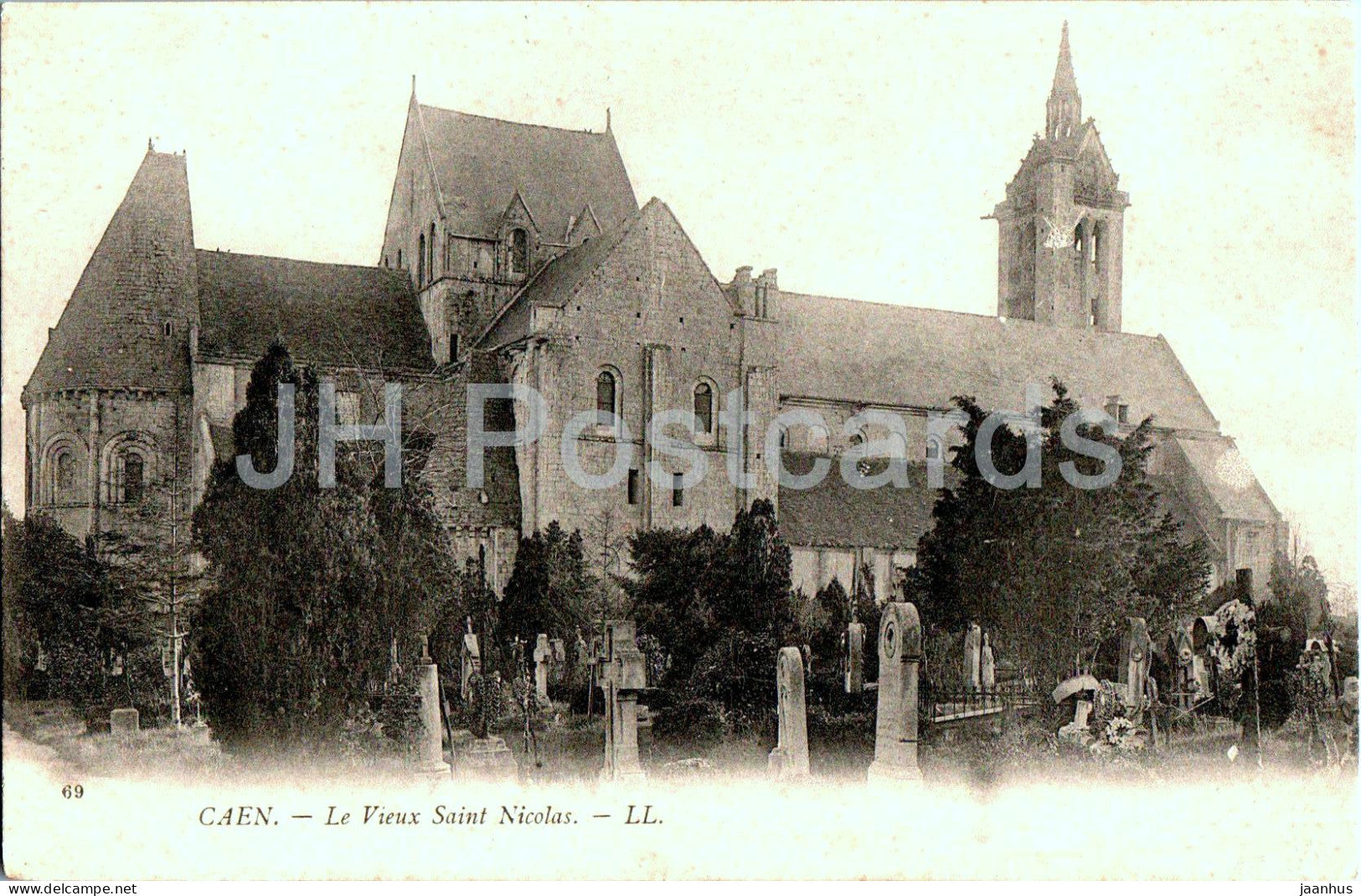 Caen - Le Vieux Saint Nicolas - 69 - old postcard - France - unused - JH Postcards