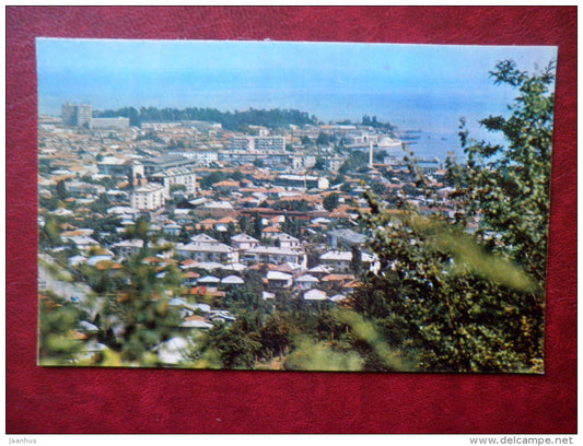 city view - Batumi - Adjara - Black Sea Coast - 1974 - Georgia USSR - unused - JH Postcards