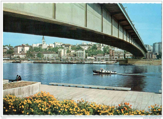 bridge - boat - Belgrade - Beograd - 528 - Serbia - Yugoslavia - unused - JH Postcards
