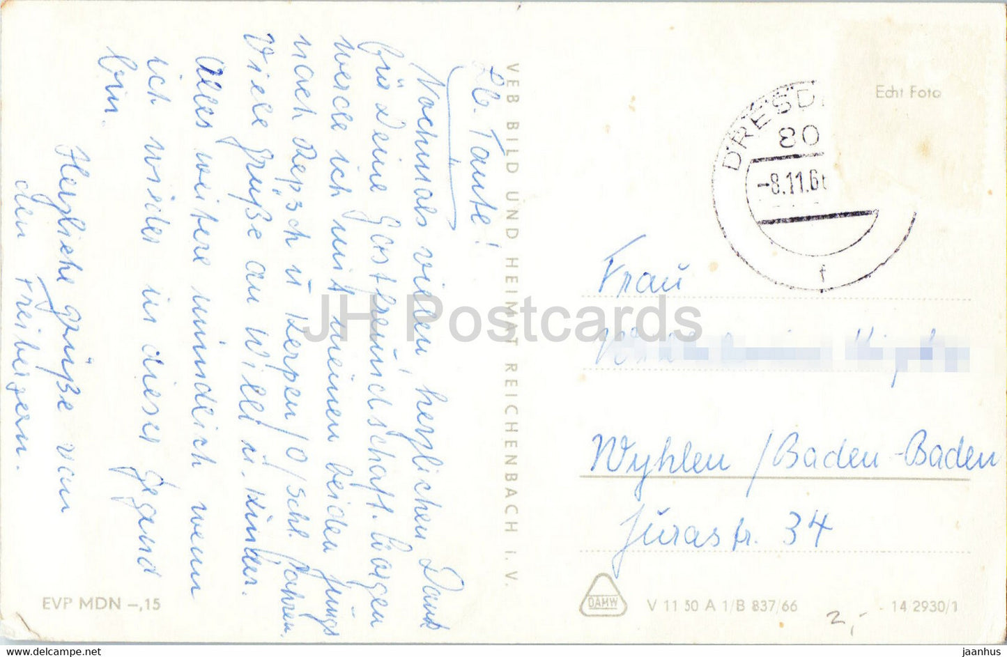 Freiberg - Sa - Springbrunnen - Donatsturm - Johannisbad - Obermarkt - 1966 - Deutschland - gebraucht