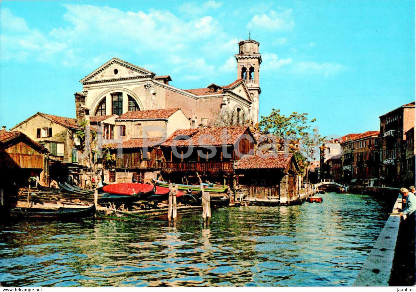 Venezia - Venice - Squero S Trovaso - small dockyard - 263 - Italy - used - JH Postcards