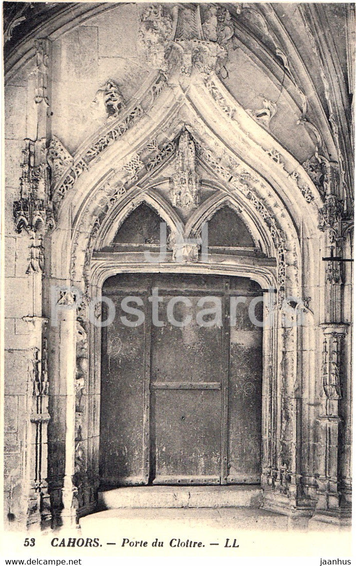 Cahors - Porte du Cloitre - 53 - old postcard - France - unused - JH Postcards