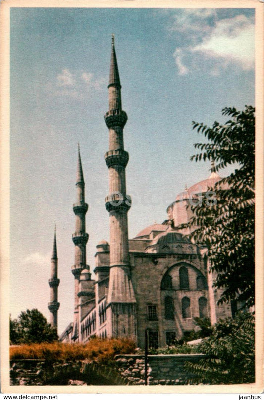 Istanbul - The Sultanahmet Mosque - old postcard - Turkey - used - JH Postcards