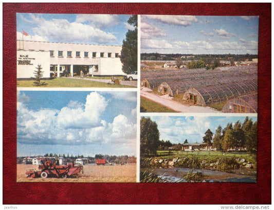 Lenin Model Vegetable-breeding State farm - greenhouses -harvester - Harju district - 1981 - Estonia USSR - unused - JH Postcards