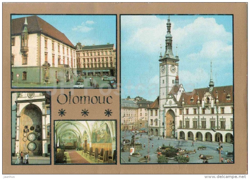 Olomouc - town hall - Czechoslovakia - Czech - used 1979 - JH Postcards