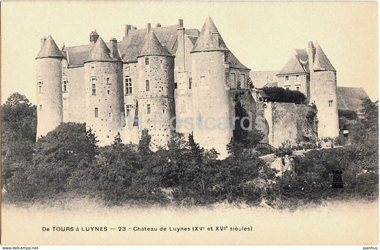 De Tours a Luynes - Chateau de Luynes - castle - 23 - old postcard - France - unused - JH Postcards