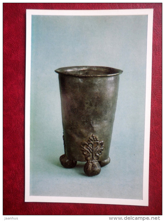 Wine Glass 1 , 18th century - Art Objects in Tin by Russian Craftsmen - 1976 - Russia USSR - unused - JH Postcards