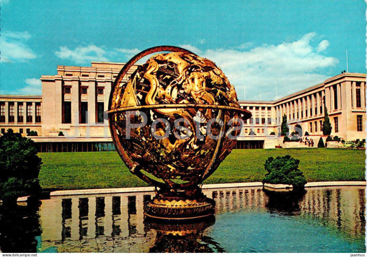 Geneva - Geneve - Palais des Nations - 947/8 - 1966 - Switzerland - used - JH Postcards
