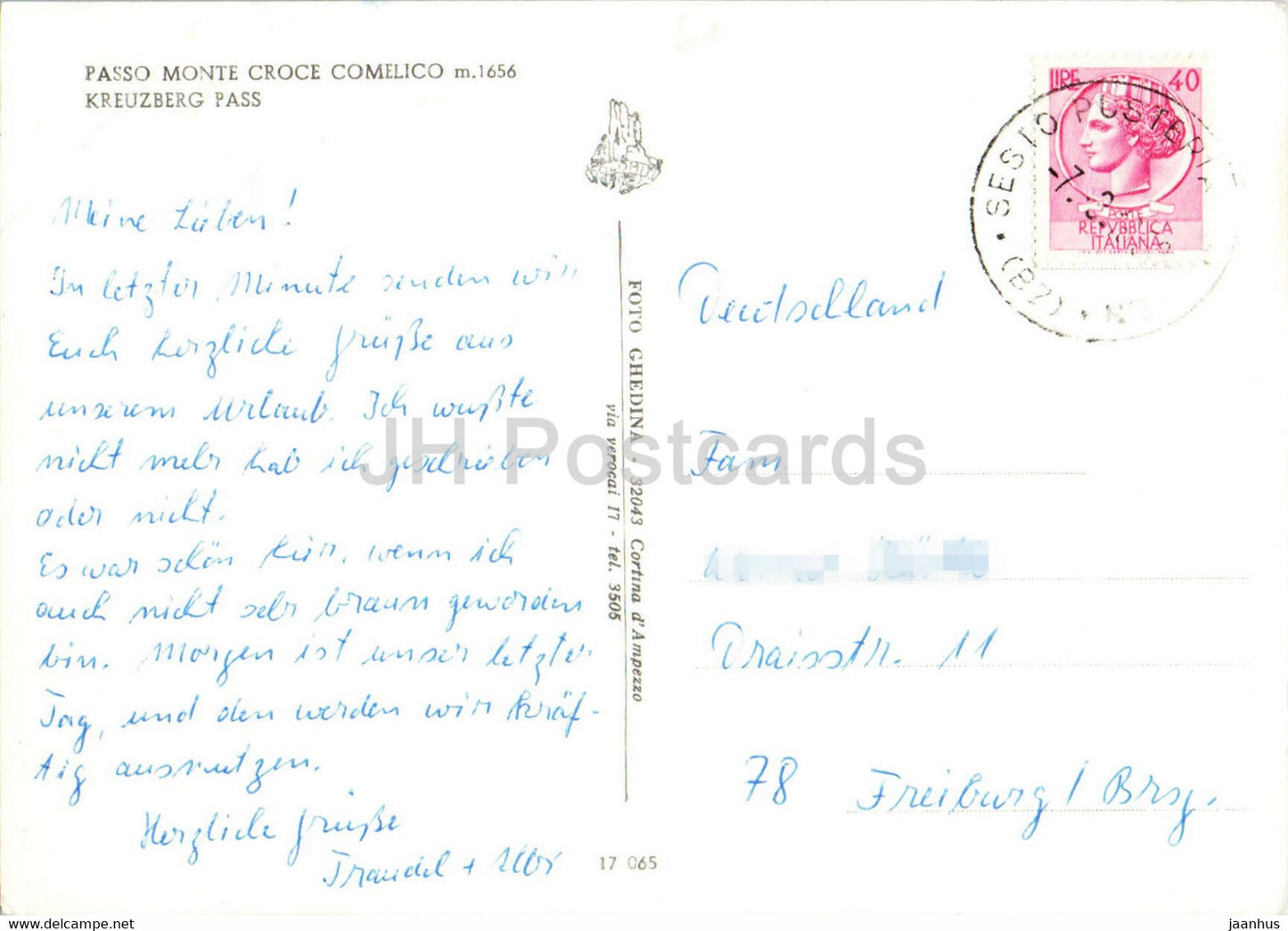 Passo Monte Croce Comelico 1656 m - Kreuzberg Pass - skilift - alpine skiing - Italy - used