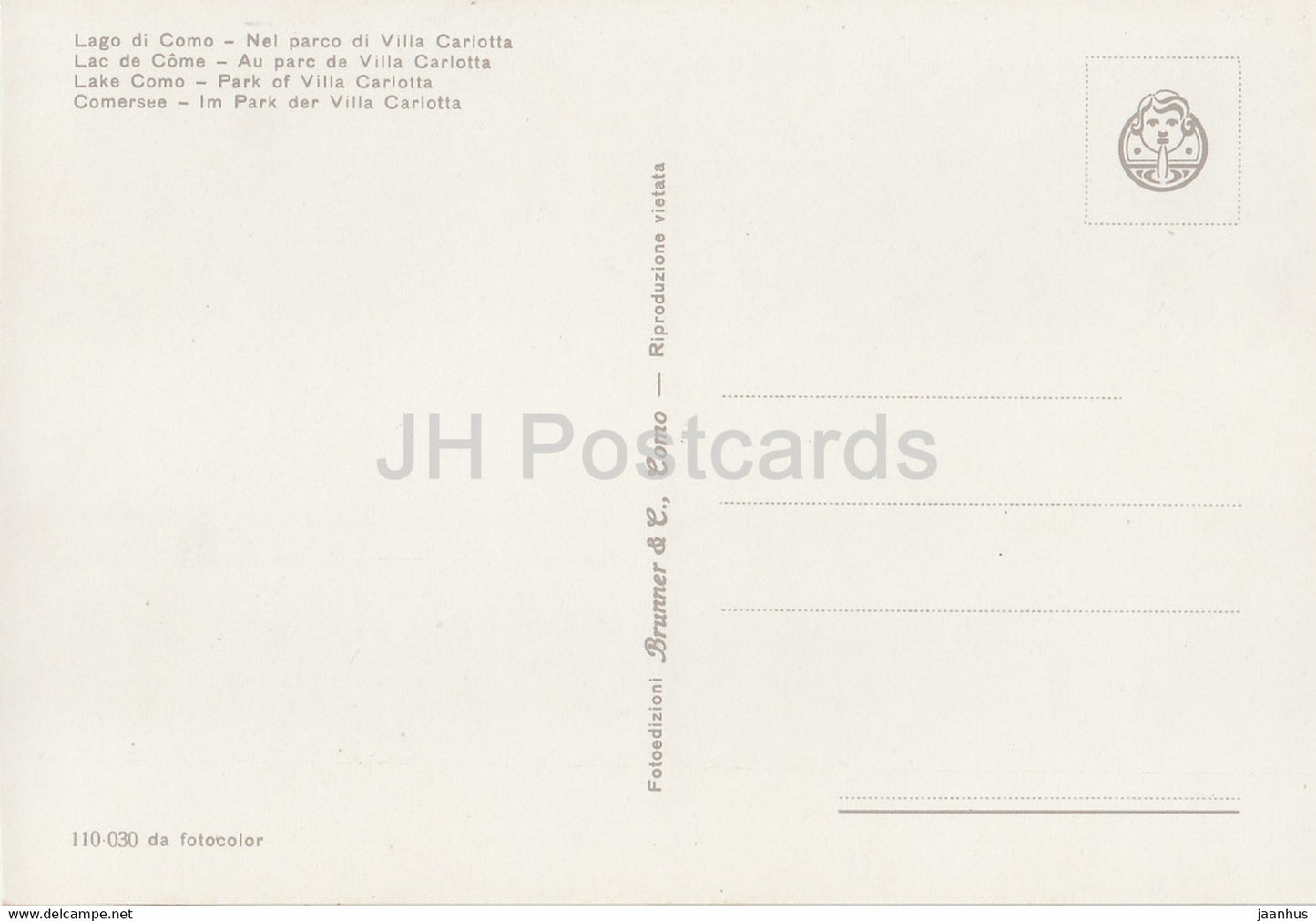 Lago di Como - Nel parco di Villa Carlotta - Park of Villa Carlotta - flowers - Italy - Italia - unused