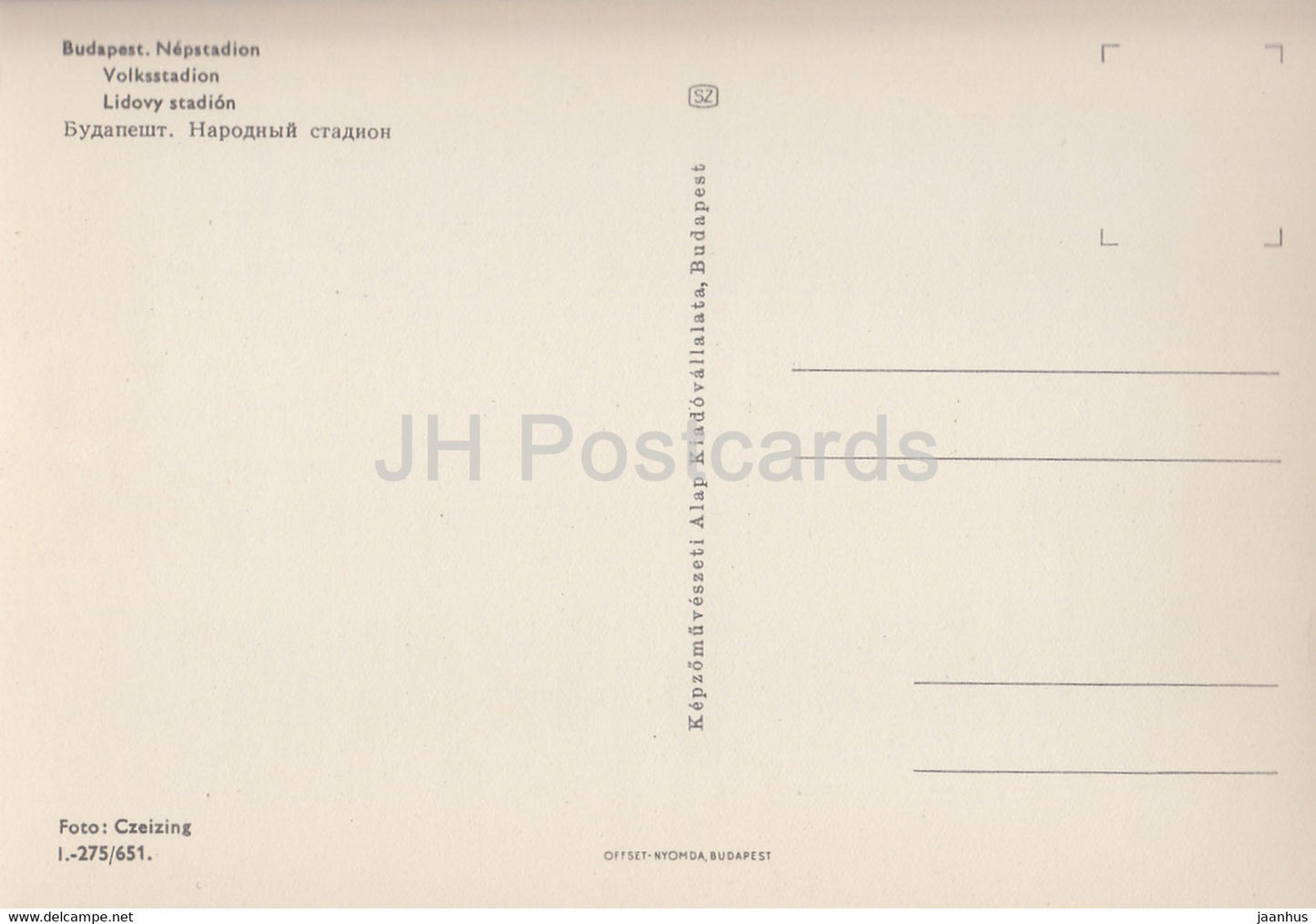 Budapest - National Stadium - Hungary - unused