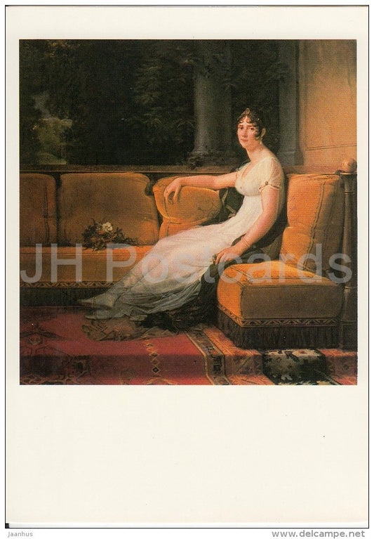painting by Francois Gerard - Portrait of Josephine , Napoleon´s Wife , 1801 - French art - Russia USSR - 1983 - u - JH Postcards