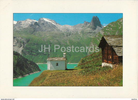 Vals - Valsertal 1250 m - Kapelle Frunt mit Zerfreila Stausee - 1339 - Switzerland - unused - JH Postcards