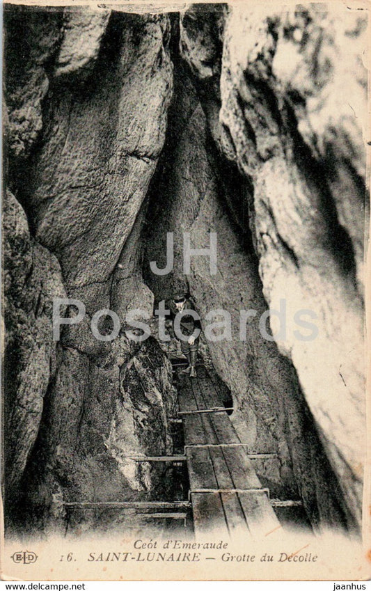 Saint Lunaire - Grotte du Decolle - 16 - cave - old postcard - France - unused - JH Postcards