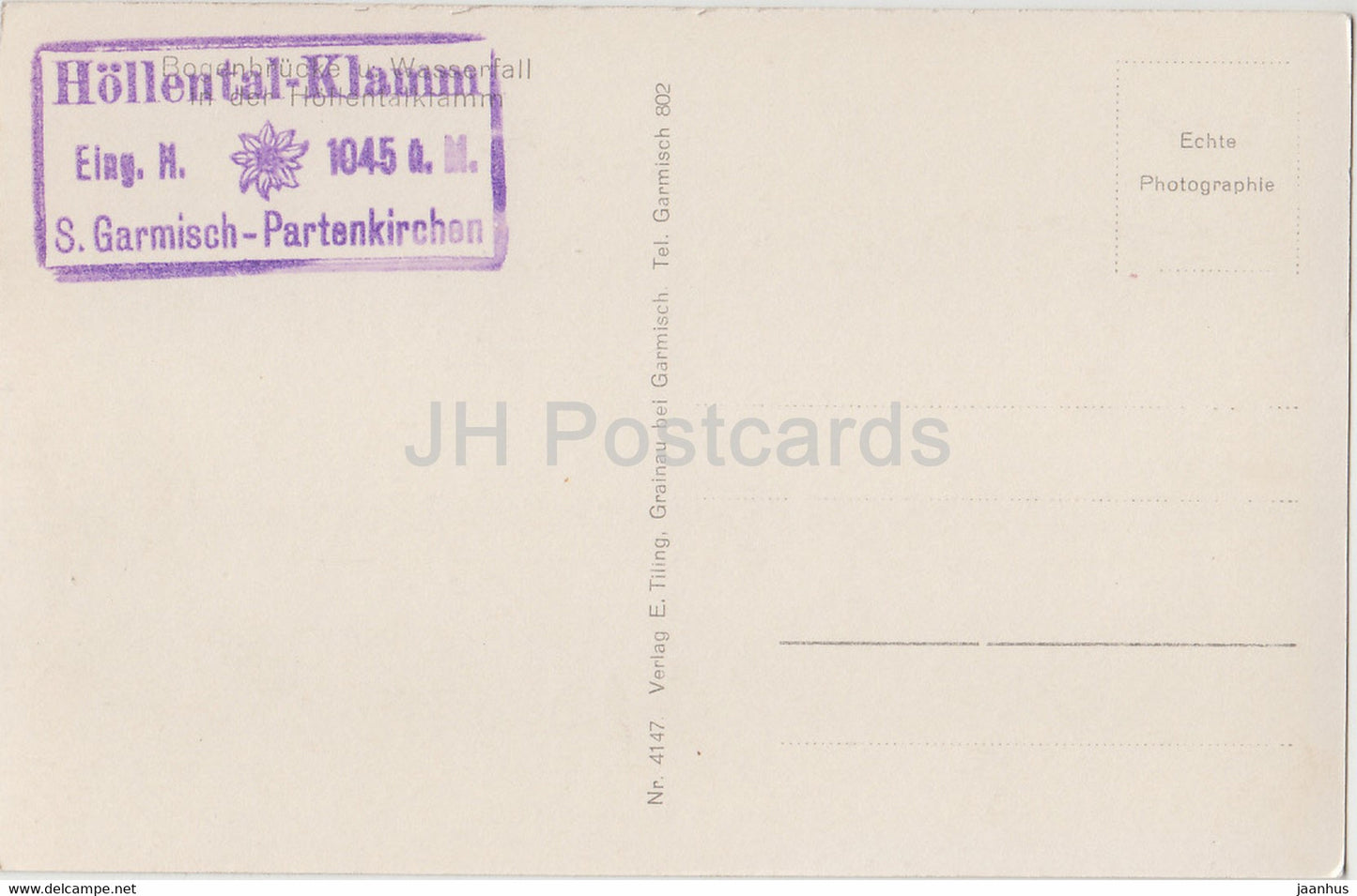 Hollental - Klamm - 4147 - old postcard - Germany - unused