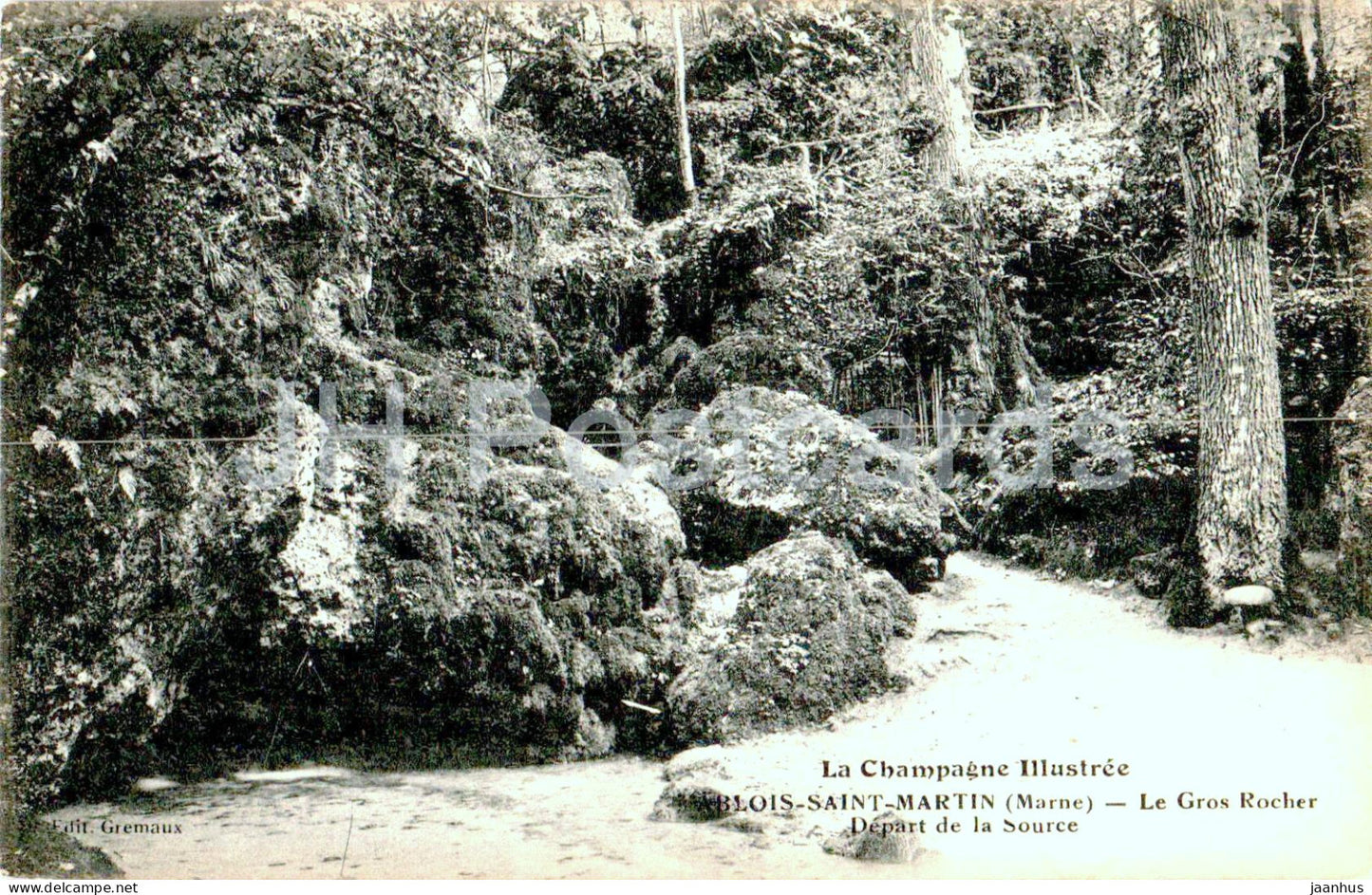 Ablois Saint Martin - Le Gros Rocher - Depart de la Source - old postcard - 1915 - France - used - JH Postcards