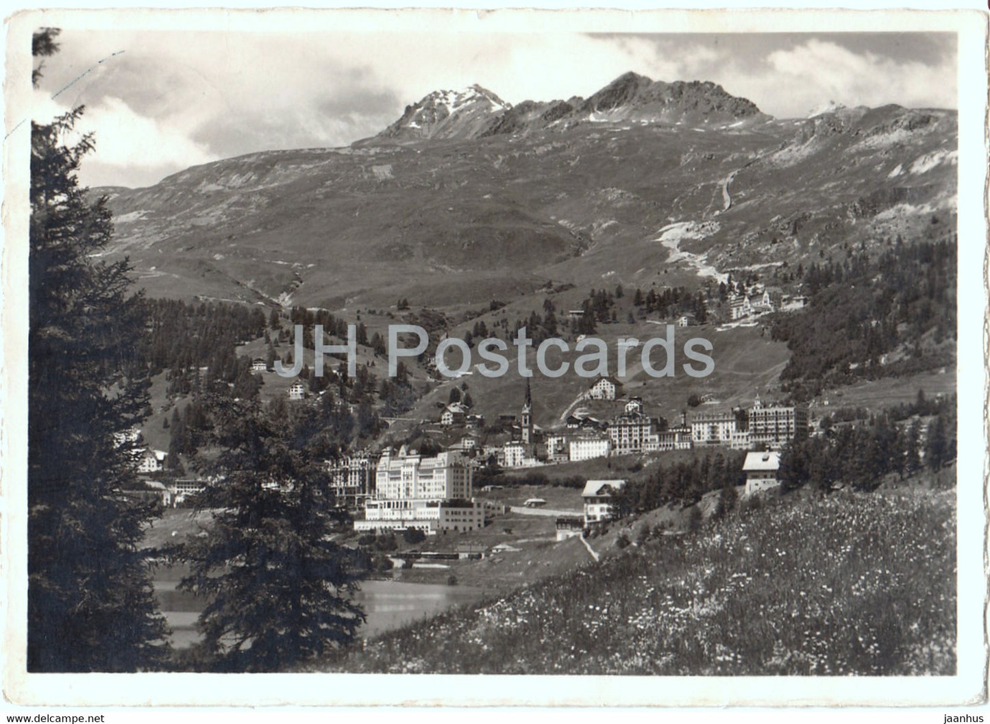 St Moritz - 1105 - old postcard - 1951 - Switzerland - used - JH Postcards
