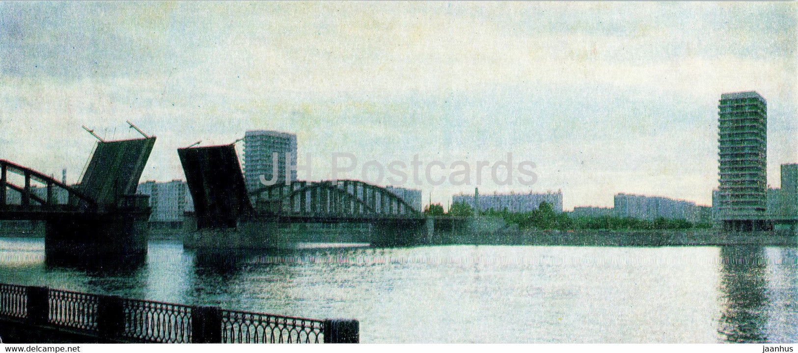 new buildings on the right bank of the Neva - Leningrad - St Petersburg - 1982 - Russia USSR - unused - JH Postcards