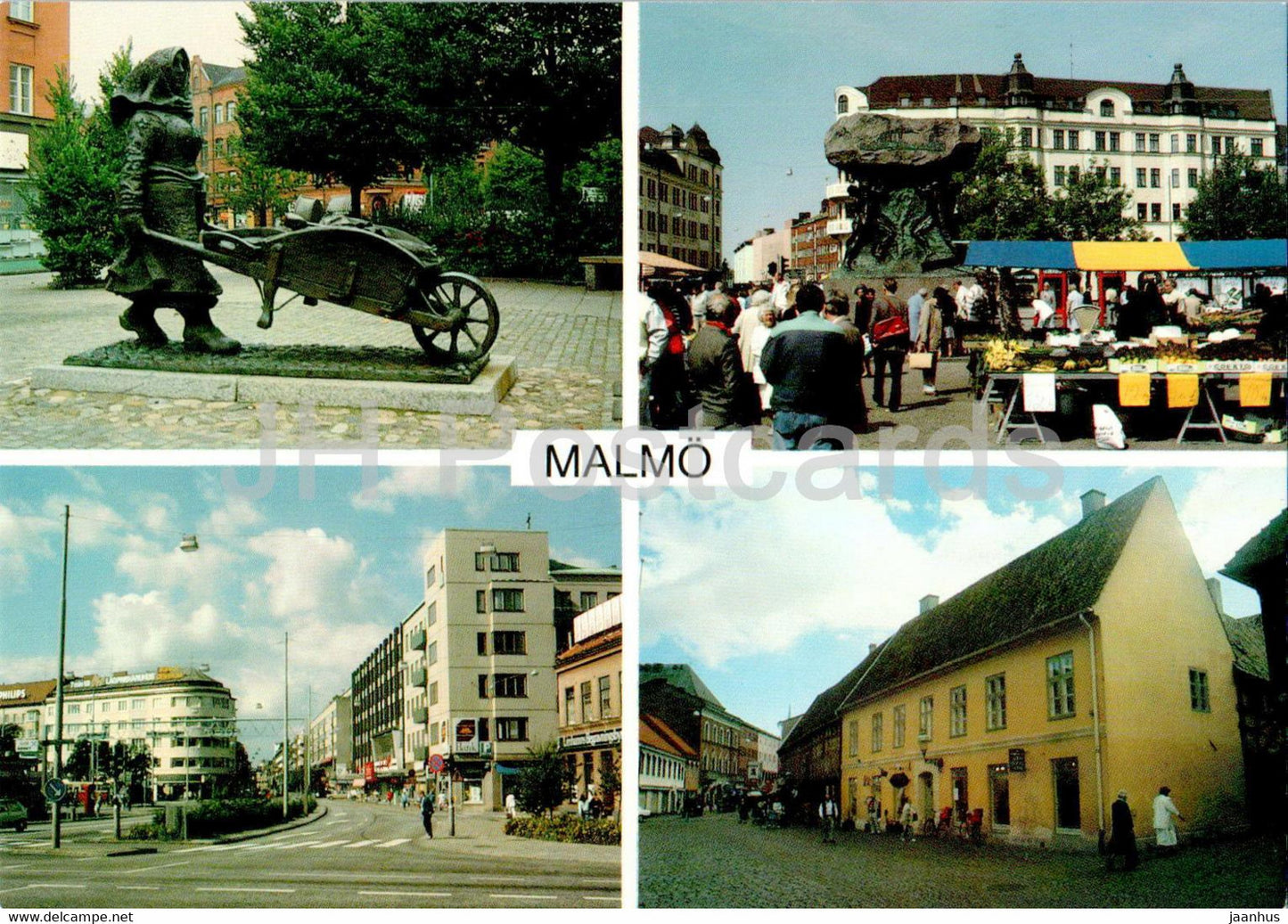 Malmo - multiview - 830 - Sweden - unused - JH Postcards