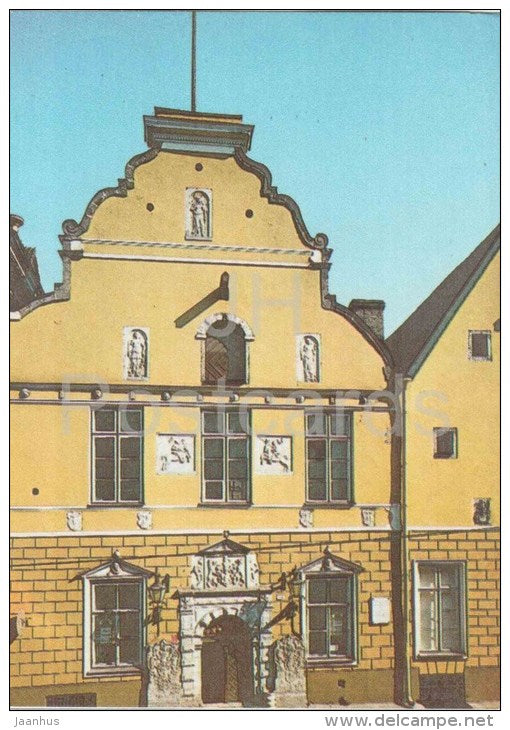 Facade of the Former Building of the Blackheads , Pikk Street - Old Town - Tallinn - 1986 - Estonia USSR - unused - JH Postcards